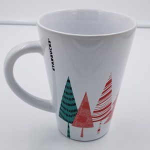2017 Starbucks Tall White Holiday Tree Mug